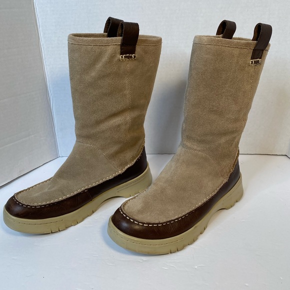 Sperry Top Sider Womans Suede Leather Boots Size 7 Med Fur Lined 9832916 - Picture 4 of 10